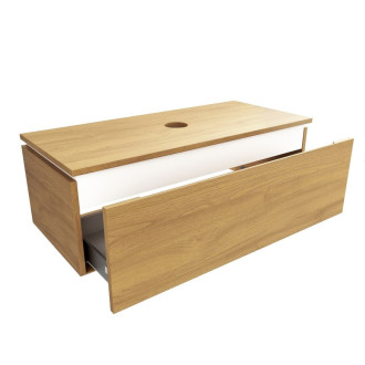 Kúpeľňová skrinka s krycou doskou SAT Feel 100x30x46 cm medový dub lesk SATFEEL100DMD