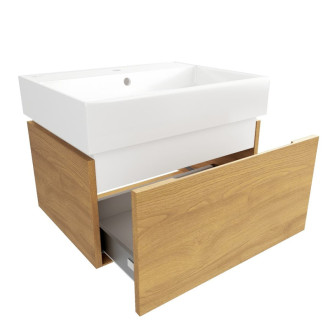Kúpeľňová skrinka s umývadlom SAT Feel 60x30x46 cm medový dub mat SATFEEL60DMU2