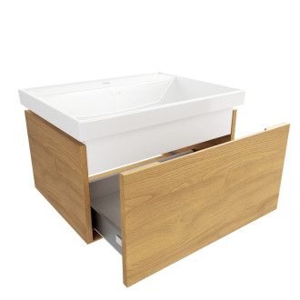 Kúpeľňová skrinka s umývadlom SAT Feel 60x30x46 cm medový dub mat SATFEEL60DMU4