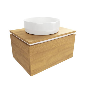 Kúpeľňová skrinka s krycou doskou SAT Feel 60x30x46 cm medový dub mat SATFEEL60DMD