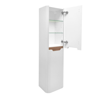 Kúpeľňová skrinka vysoká SAT Fusion 40x149x33 cm biela mat SATFUSIONV40W