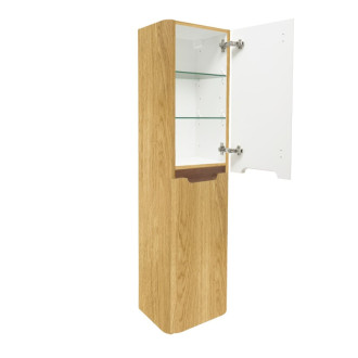 Kúpeľňová skrinka vysoká SAT Fusion 40x149x33 cm dub medový mat SATFUSIONV40DM