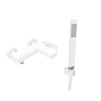 Vaňová batéria SAT B-Way s vaňovým setom 150 mm biela matná SATBSBW222BSET1