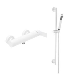 Sprchová batéria SAT B-Way so sprchovacím setom 150 mm biela matná SATBSBW268BSET1