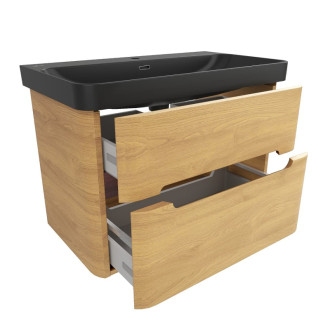 Kúpeľňová skrinka s umývadlom SAT Fusion 77,5x53x45 cm dub medový mat SATFUSION280DMBKM