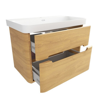 Kúpeľňová skrinka s umývadlom SAT Fusion 77,5x53x45 cm dub medový mat SATFUSION280DMMW