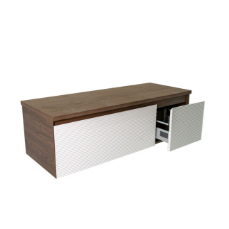 Kúpeľňová skrinka s krycou doskou Naturel Monza 119x30x45 cm orech mat MONZA120WN