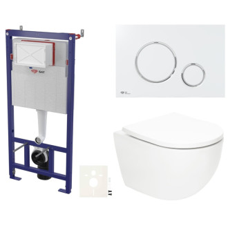 Závesný wc set do ľahkých stien / predstenová SAT Fusion SIKOSSTORFU70