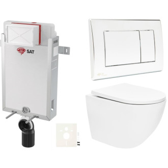 Závesný wc set na zamurovanie SAT SIKOSZTOR6721