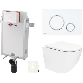 Závesný wc set na zamurovanie SAT SIKOSZTOR6776