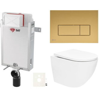 Závesný wc set na zamurovanie SAT SIKOSZTOR67GM