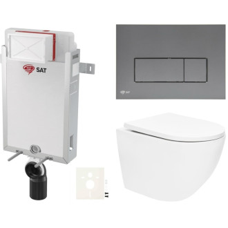 Závesný wc set na zamurovanie SAT SIKOSZTOR67GMM