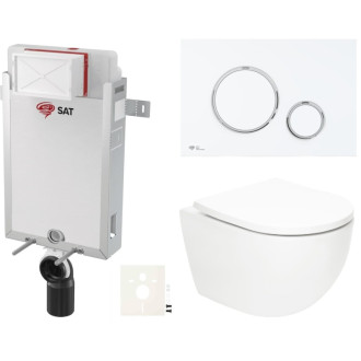 Závesný wc set na zamurovanie SAT Fusion SIKOSZTORFU76