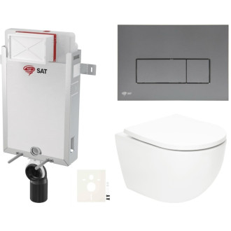 Závesný wc set na zamurovanie SAT Fusion SIKOSZTORFUGMM