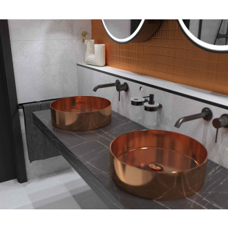 Umývadlová batéria SAT Aurum vrátane podomietkového telesa brúsený gun metal SATBAUR101BGM