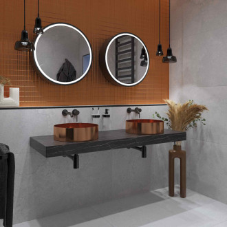 Umývadlová batéria SAT Aurum vrátane podomietkového telesa brúsený gun metal SATBAUR101BGM