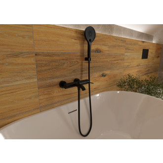 Vaňová batéria SAT Aurum bez sprchového setu 150 mm čierna matná SATBAUR222C