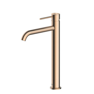 Vysoká umývadlová batéria SAT Aurum bez výpuste brúsená rose gold SATBAUR285BRG