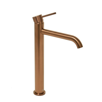 Vysoká umývadlová batéria SAT Aurum bez výpuste brúsená rose gold SATBAUR285BRG