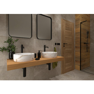 Vysoká umývadlová batéria SAT Aurum bez výpuste čierna matná SATBAUR285C