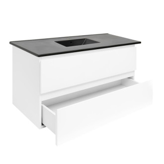 Kúpeľňová skrinka s umývadlom SAT B-Way 99x50x45 cm biela lesk BWAY2100WU4B