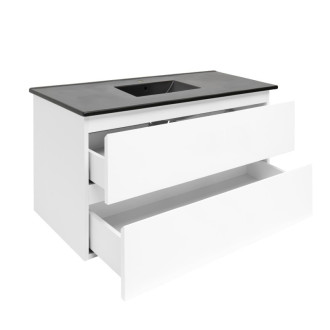 Kúpeľňová skrinka s umývadlom SAT B-Way 99x50x45 cm biela lesk BWAY2100WU4B