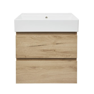 Kúpeľňová skrinka 2 zásuvková s umývadlom SAT B-Way 59x50x45 cm dub mat BWAY260OAKU2BI