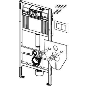 Set do sadrokartónu k WC TECE vr. tlačidlá biela 9.400.413