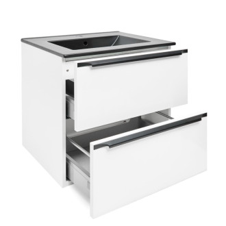 Kúpeľňová skrinka s umývadlom Naturel Nobia 60x60x46 cm biela lesk NOBIA60ZBLC