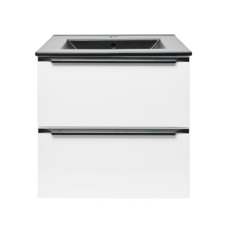 Kúpeľňová skrinka s umývadlom Naturel Nobia 60x60x46 cm biela lesk NOBIA60ZBLC