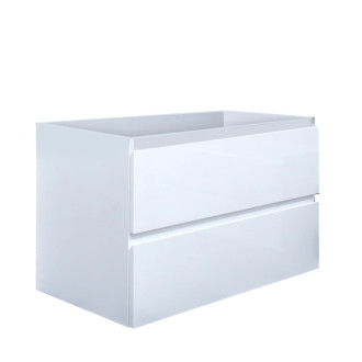 Kúpeľňová skrinka s krycou doskou SAT B-Way 79x50x45 cm biela lesk BWAY280WDOAK