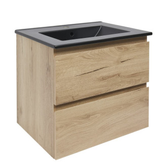 Kúpeľňová skrinka 2 zásuvková s umývadlom SAT B-Way 59x50x45 cm dub mat BWAY260OAKU4B