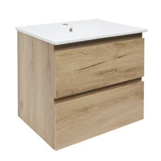 Kúpeľňová skrinka 2 zásuvková s umývadlom SAT B-Way 59x50x45 cm dub mat BWAY260OAKU4BI