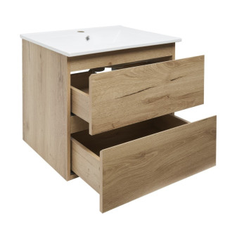 Kúpeľňová skrinka 2 zásuvková s umývadlom SAT B-Way 59x50x45 cm dub mat BWAY260OAKU4BI