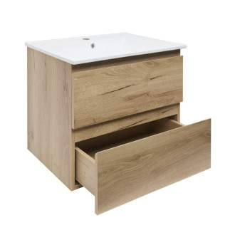 Kúpeľňová skrinka 2 zásuvková s umývadlom SAT B-Way 59x50x45 cm dub mat BWAY260OAKU4BI
