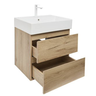 Kúpeľňová skrinka 2 zásuvková s umývadlom SAT B-Way 59x50x45 cm dub mat BWAY260OAKU2BBI