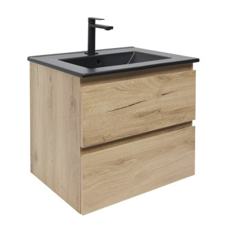 Kúpeľňová skrinka 2 zásuvková s umývadlom SAT B-Way 59x50x45 cm dub mat BWAY260OAKU4B2B