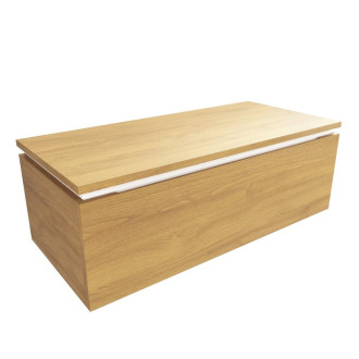 Kúpeľňová skrinka s krycou doskou SAT Feel 100x30x46 cm medový dub mat SATFEEL100DMDBEZ