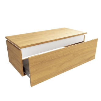 Kúpeľňová skrinka s krycou doskou SAT Feel 100x30x46 cm medový dub mat SATFEEL100DMDBEZ