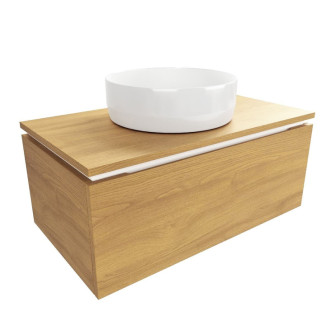 Kúpeľňová skrinka s krycou doskou SAT Feel 80x30x46 cm medový dub mat SATFEEL80DMD