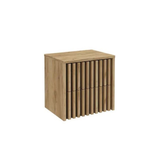 Kúpeľňová skrinka s krycou doskou SAT Delano 60x56x45 cm dub mat DELANO60ZDCDE