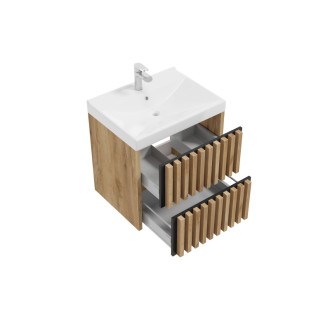 Kúpeľňová skrinka s umývadlom SAT Delano 60x56x45 cm dub mat DELANO60ZDCUM