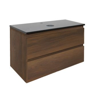 Kúpeľňová skrinka s krycou doskou SAT B-Way 99x50x45 cm orech mat BWAY2100NUTZ