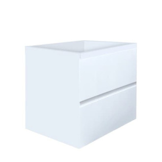 Kúpeľňová skrinka s krycou doskou SAT B-Way 59x50x45 cm biela lesk BWAY260WDOAK