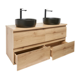 Kúpeľňová skrinka s umývadlom SAT B-Way 119x50x45 cm dub mat BWAY2120OAKDU2BB