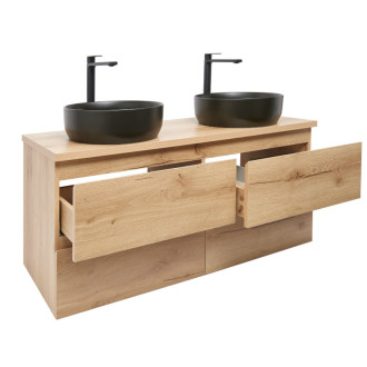 Kúpeľňová skrinka s umývadlom SAT B-Way 119x50x45 cm dub mat BWAY2120OAKDU2BB