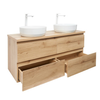 Kúpeľňová skrinka s umývadlom SAT B-Way 119x50x45 cm dub mat BWAY2120OAKDU2B