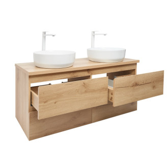 Kúpeľňová skrinka s umývadlom SAT B-Way 119x50x45 cm dub mat BWAY2120OAKDU2B