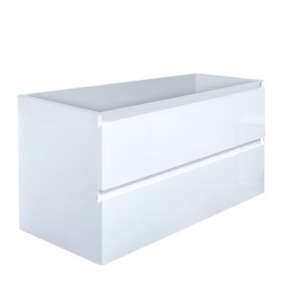 Kúpeľňová skrinka s krycou doskou SAT B-Way 99x50x45 cm biela lesk BWAY2100WDOAK