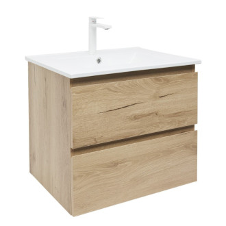 Kúpeľňová skrinka 2 zásuvková s umývadlom SAT B-Way 59x50x45 cm dub mat BWAY260OAKU4B2